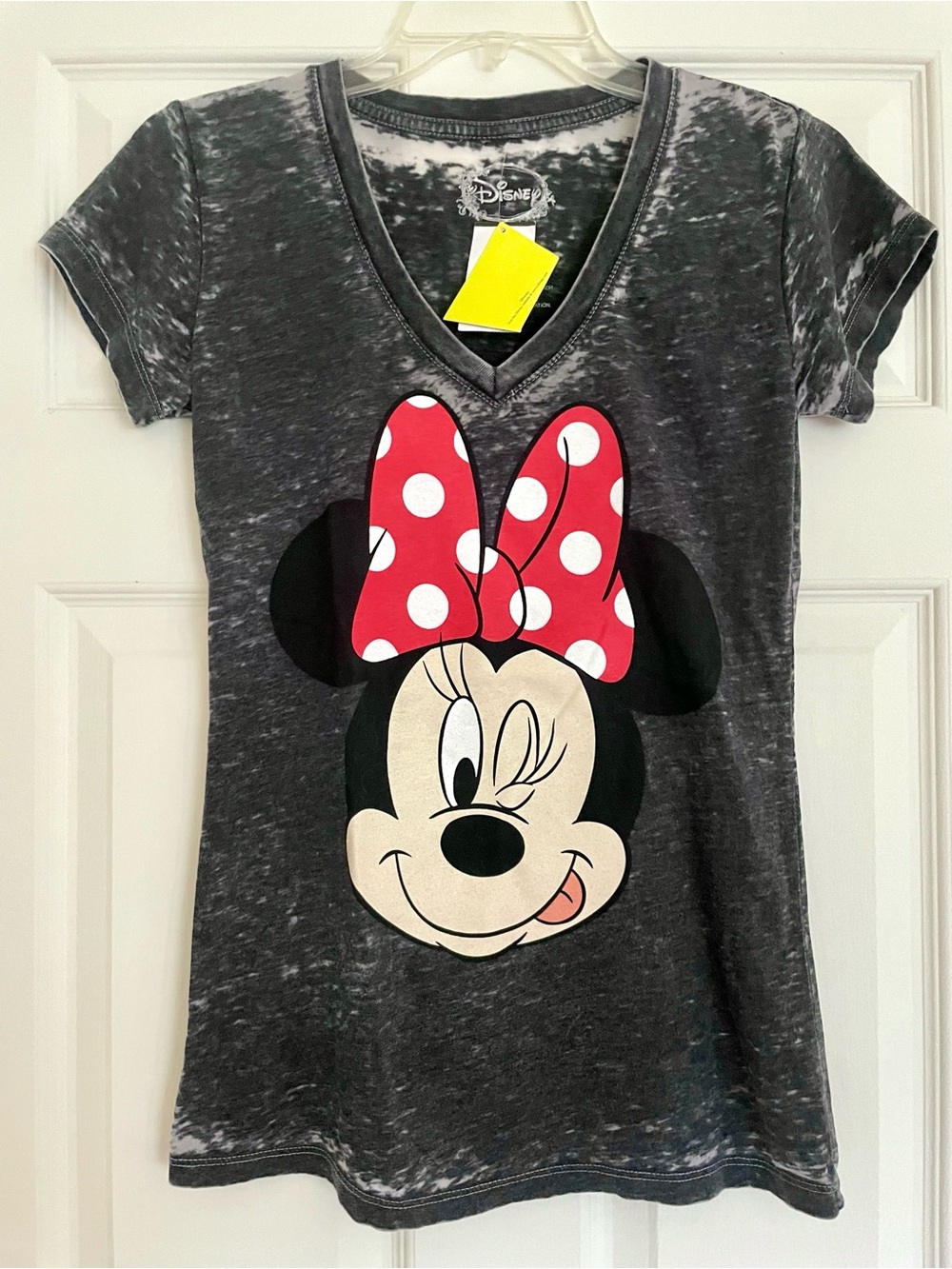 Disney Minnie Mouse Face Distressed Graphic Tee